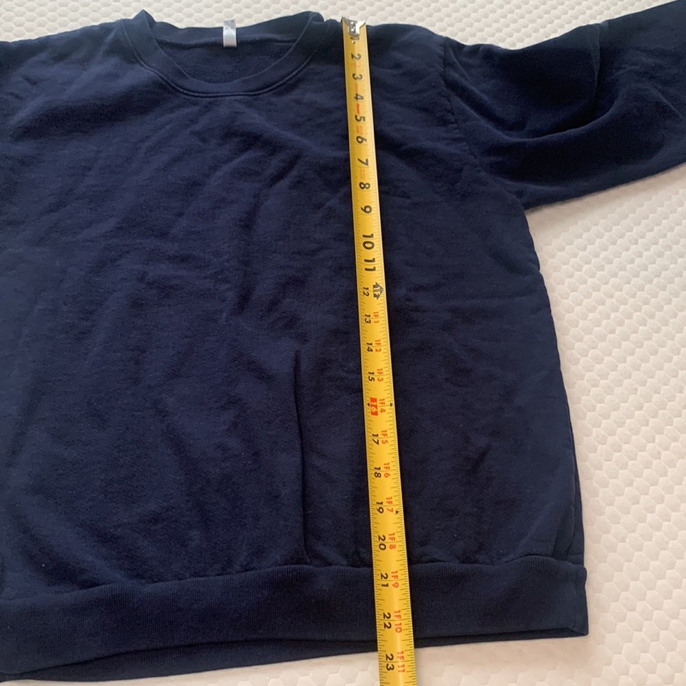 Los Angeles Apparel kids crewneck sweater navy blue long sleeve warm top - Picture 5 of 5